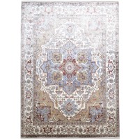 Traditional-Persian/Oriental Hand Knotted Silk Brown 9' x 12' Rug