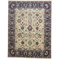 Traditional-Persian/Oriental Hand Knotted Wool Beige 8' x 10' Rug