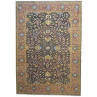 Traditional-Persian/Oriental Hand Knotted Wool Charcoal 8' x 12' Rug