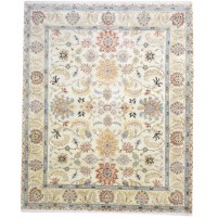 Traditional-Persian/Oriental Hand Knotted Wool Sand 8' x 9' Rug