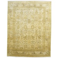 Traditional-Persian/Oriental Hand Knotted Wool Beige 8' x 11' Rug