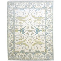 Traditional-Persian/Oriental Hand Knotted Wool Cream 9' x 12' Rug