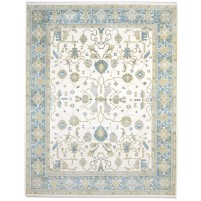 Traditional-Persian/Oriental Hand Knotted Wool Cream 9' x 12' Rug