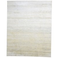 Modern Hand Knotted Wool Sage 8' x 10' Rug