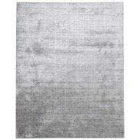 Modern Handloom Silk Dark Grey 8' x 10' Rug