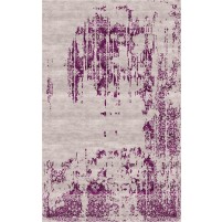 Marca Handloom Silk Beige / Finn Purple Rug - 4x6