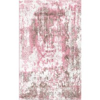 Shilo Pink / Bazaar Brown Silken Modern 9x9 Square Rug