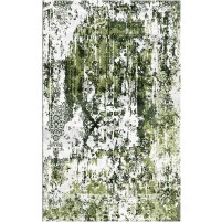 Dingley Green / Quill Gray Silken Modern 6x6 Square Rug