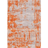 Noura Handloom Silk Beige / Zest orange Rug - 9x12