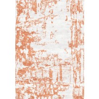 Noura Handloom Desert Ivory / Copper Rust Rug - 6' Square
