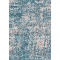 Arte Handloom Silk Beige / Smalt Blue Rug - 9' Square