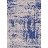 Arte Handloom Silver Beige / San Juan Blue Rug - 9' Square