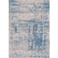 Arte Handloom Silver Beige / Hoki Blue Rug - 9' Square