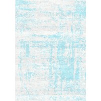 Arte Handloom Cararra Ivory / Cruise Blue Rug - 6' Square