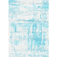 Arte Handloom Desert Ivory / Blizzard Blue Rug - 6' Square