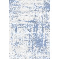 Arte Handloom Cararra Ivory / Nepal Blue Rug - 9' Round