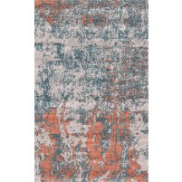 Laria Handloom Slate Gray / Contessa Rust Rug - 4x6
