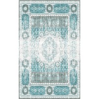 Abra Handloom Desert Ivory / Mantle Blue Rug - 4x6