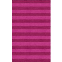 Handmade Magenta Pink HSAL01AK02 Stripe Rugs 5'X8'