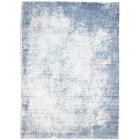 Modern Handloom Silk (Silkette) Blue 5' x 7' Rug