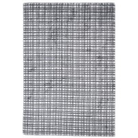 Modern Handloom Silk Charcoal 4' x 6' Rug