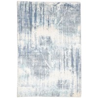Modern Handloom Wool / Silk (Silkette) Blue 4' x 6' Rug