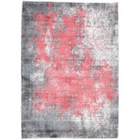 Modern Hand Woven Silk (Silkette) Red 5' x 6' Rug