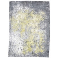 Modern Hand Woven Silk (Silkette) Charcoal 5' x 6' Rug
