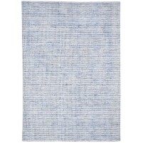 Modern Handloom Wool / Silk (Silkette) Blue 4' x 6' Rug