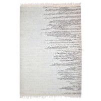 Modern Hand Knotted Wool Grey 6' x 8' Rug