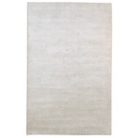 Modern Handloom Silk (Silkette) Beige 5' x 8' Rug