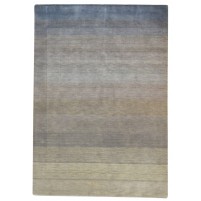 Modern Handloom Wool Brown 6' x 8' Rug