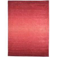 Modern Hand Woven Wool Red 6' x 8' Rug