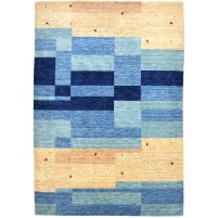 Traditional-Persian/Oriental Hand Woven Wool Blue 6' x 8' Rug