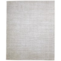 Modern Handloom Jute / Silk (Silkette) Grey 8' x 10' Rug