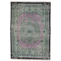 Traditional-Persian/Oriental Hand Knotted Wool Purple 5' x 7' Rug