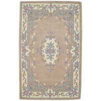 Traditional-Persian/Oriental Hand Tufted Wool Pink 5' x 8' Rug