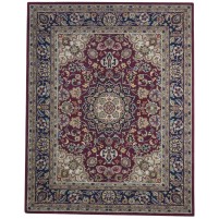 Traditional-Persian/Oriental Hand Tufted Wool Red 7' x 9' Rug