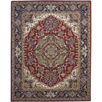 Traditional-Persian/Oriental Hand Tufted Wool Red 8' x 9' Rug