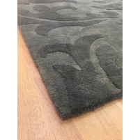 Handmade Wool Modern Gray/ Dark Gray 5x8 lt1047 Area Rug