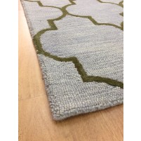 Handmade Wool Modern Gray/ Green 5x8 lt1165 Area Rug