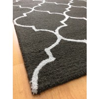 Handmade Wool Modern Charcoal/ Gray 5x8 lt1232 Area Rug