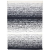 Modern Dhurrie Wool Black 5' x 8' Rug