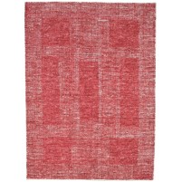 Modern Handloom Wool Red 5' x 6' Rug