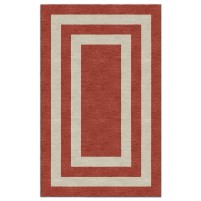 Handmade Red Silver MBDN06CO11 Border  9X12 Area Rugs