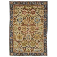 Traditional-Persian/Oriental Hand Tufted Wool Beige 4' x 6' Rug