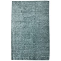Modern Handloom Silk (Silkette) Blue 5' x 8' Rug