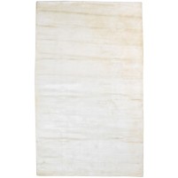 Modern Handloom Silk (Silkette) Ivory 5' x 8' Rug