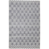 Modern Jacquard Loom Silk (Silkette) Charcoal 5' x 8' Rug