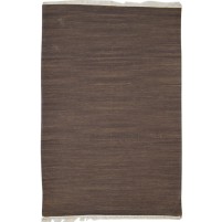 Modern Dhurrie Wool Brown 5' x 8' Rug